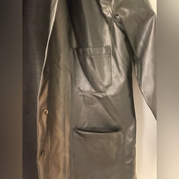 Cider‎ Faux Leather Shirt Style Black Jacket - Picture 2 of 4